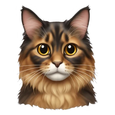 Long haired tortoiseshell cat sticker