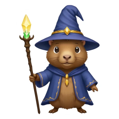 A capybara wizard sticker