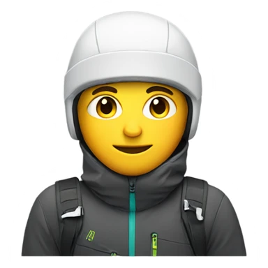 white guy with stubs in skiing gear sticker