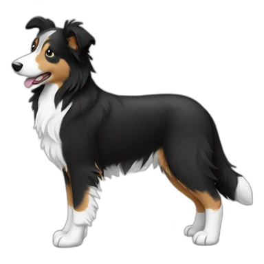Collie puppy black and white sticker