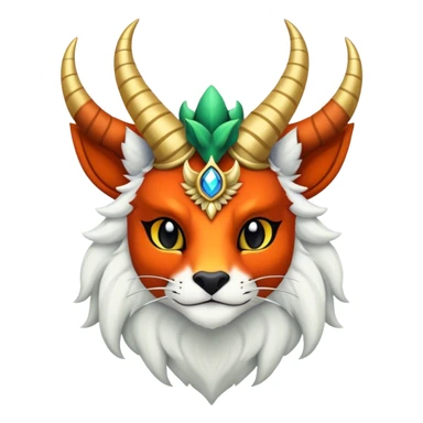 colorful anthro horned Royal vernid fursona Fakemon sticker