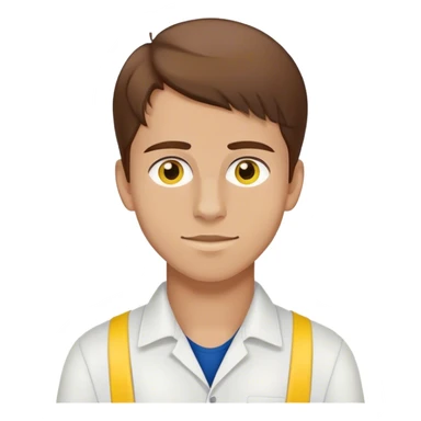 Lidl worker 18 years old brown hair male yellow skincolor sticker