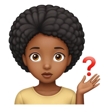 A black girl asking a question  sticker