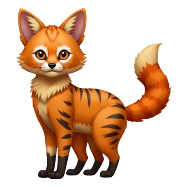 Serval-Red-Panda-Caracal-Lykoi-Sphynx-fusion-hybrid-animal-creature, full body sticker