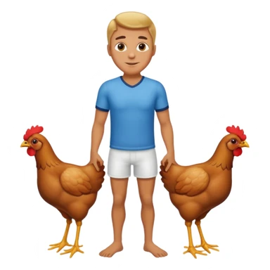 hombre con patas de pollo sticker