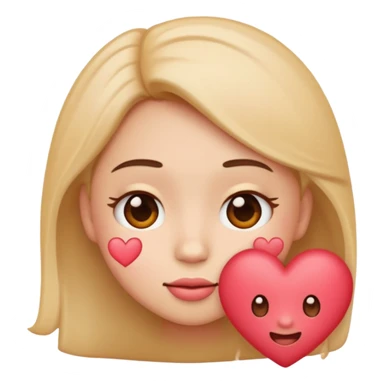 Cute Dreaming/Thinking of you, blushing, hearts regular emoji face sticker