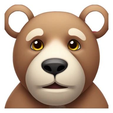 Oso con un moñito rosa sticker