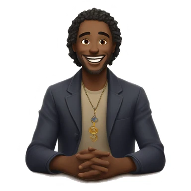 man smiling with tarot cards sticker