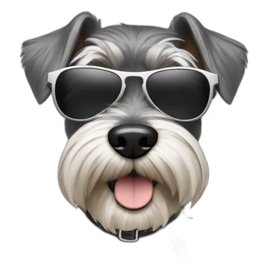 Schnauzer in aviator sunglasses sticker