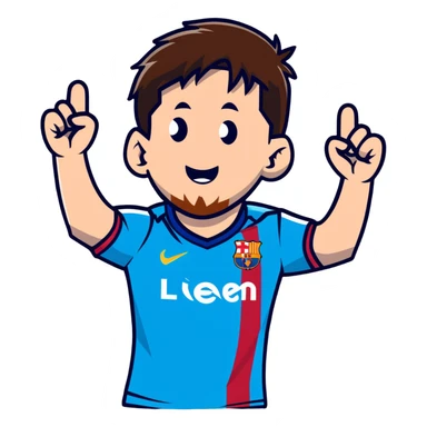 Lionel Messi celebrating goal sticker