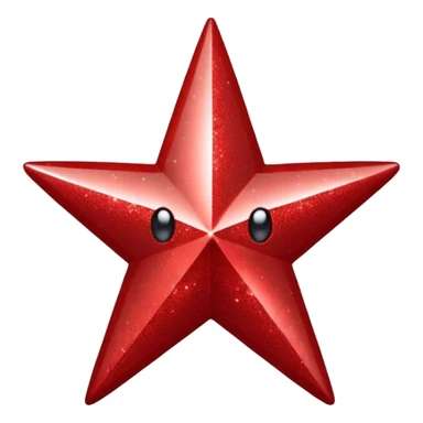 red glitter star sticker