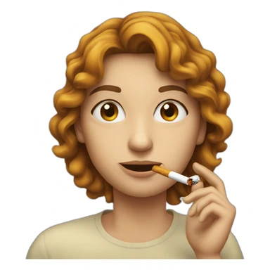 Une personne qui fume une cigarette sticker