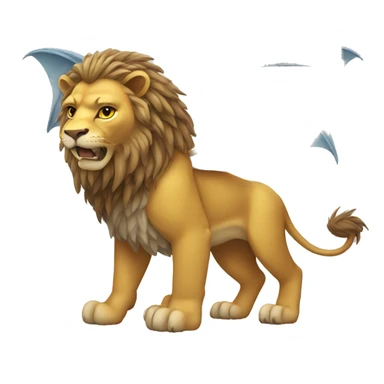 lion with dragon wings sticker