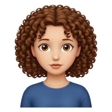 curly hair image of a girl in back view sticker