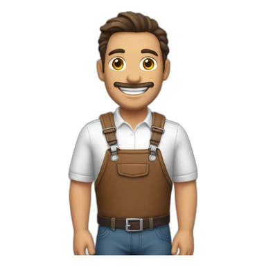Vito Spatafore leather daddy smiling sticker