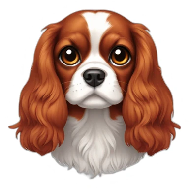 Cavalier king Charles spaniel completely red sticker