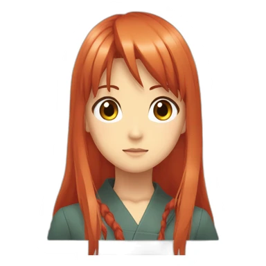 Asuka langley soryu with full hair sticker