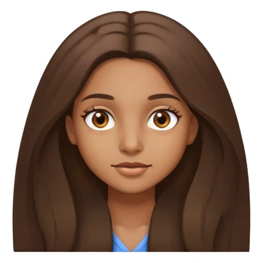 Brown girl , long 4a hair, light brown eyes , clean sticker