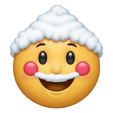 Smiling emoji with snow in his nose sticker