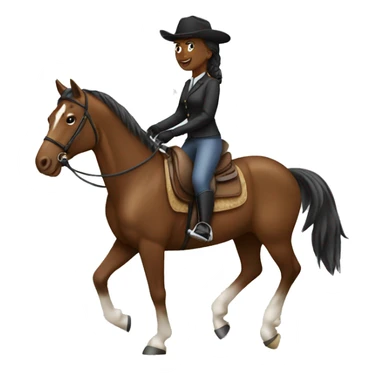 Women horse rider sticker