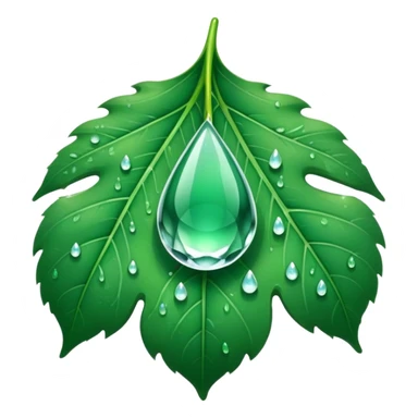 Dewdrop on a leaf sticker