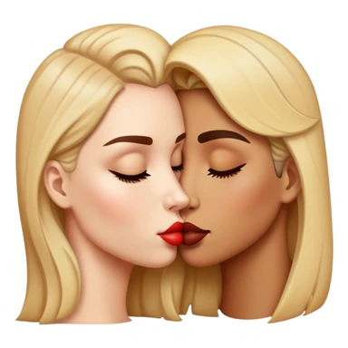woman kiss sticker