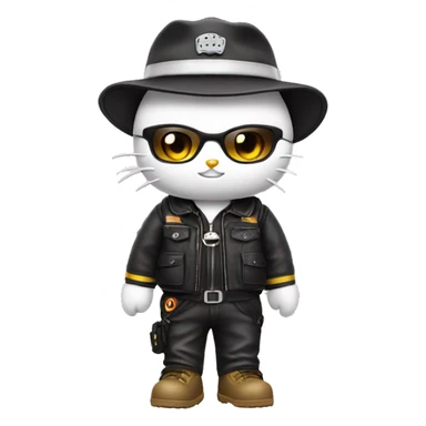 Hello kitty as a roadman sticker