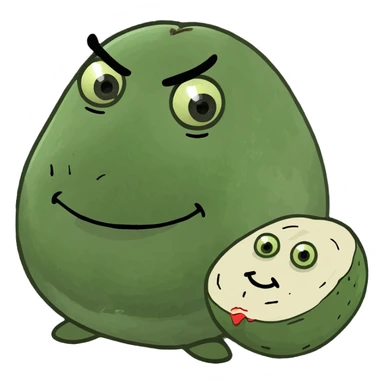 Scary evil potato sticker