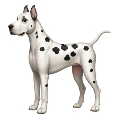 white Great Dane with black spots sticker