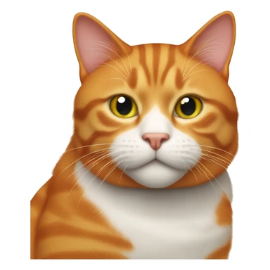ginger cat with big muskel sticker