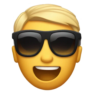 Muscle abs bit with sunglasses sticker