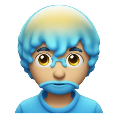 blue soap bubble sticker