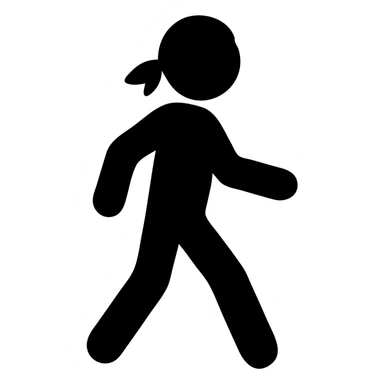 walking person in durag sticker