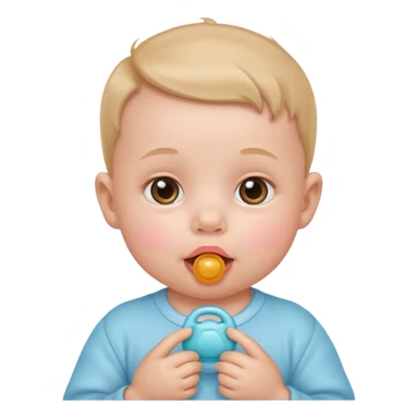 baby with pacifier sticker
