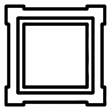 picture frame icon, stylized, bold outline, modern and minimalistic sticker