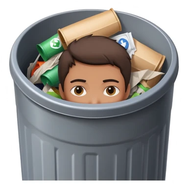 A Planner in a rubbish bin sticker