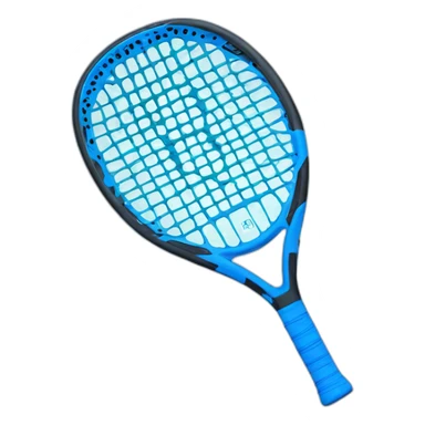 blue padel racket with holes sticker