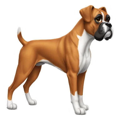 boxer dog sticker