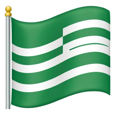 Bandera con tres franjas horizontales: verde, blanca y verde sticker