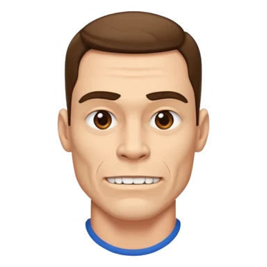 Make an emoji with a big jaw line and a alpha masculine look sticker