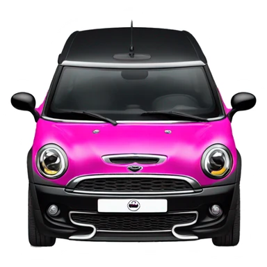 Black hot pink mini cooper se sticker