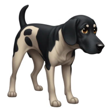 Un chien noir giga chad sticker
