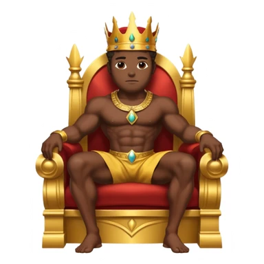 African American God on throne sticker