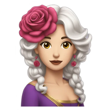 Camilla with rose sticker