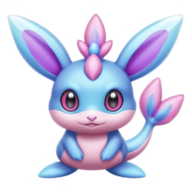 Purple Bioluminescent Menacing Mudkip-Sylveon-fusion sticker