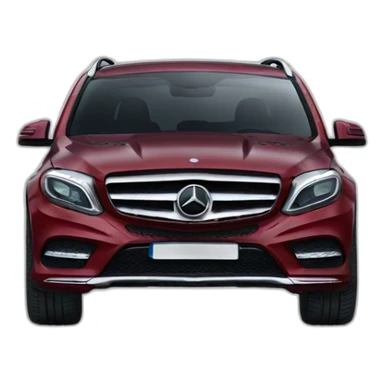 A emoji with a red gla mercedes sticker