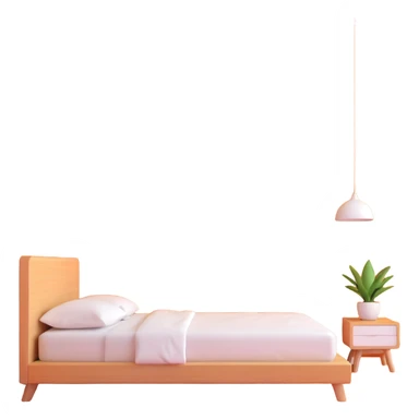 clean modern minimalist bedroom with blue color scheme, sleek furniture sticker