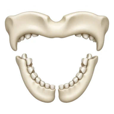 jaw bone teeth sticker