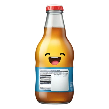 Bottle of soda with a fat belly sticker