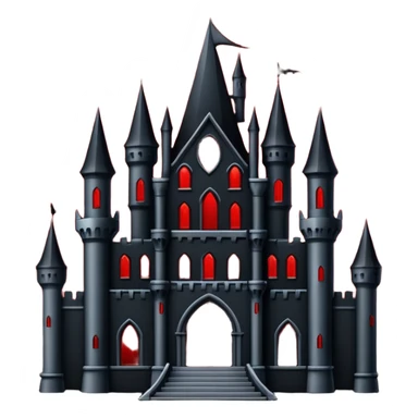 Dark Vampire Castle with the colors red and black sticker